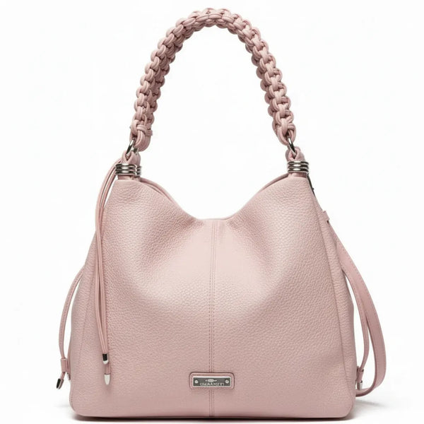 CHARRO - Borsa Donna sacco grande Hobo Casual manici intrecciati morbida