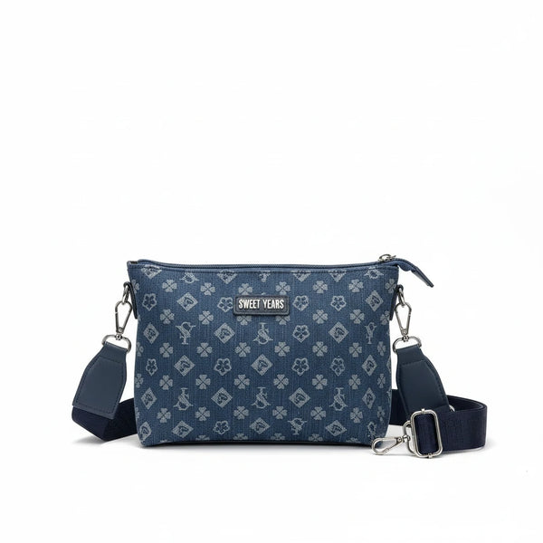 SWEET YEARS - Borsa borsetta pochette donna firmata tracolla logata jeans denim