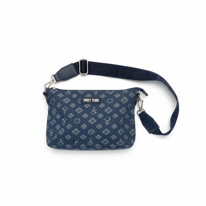 SWEET YEARS - Borsa borsetta pochette donna firmata tracolla logata jeans denim