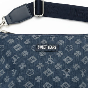 SWEET YEARS - Borsa borsetta pochette donna firmata tracolla logata jeans denim