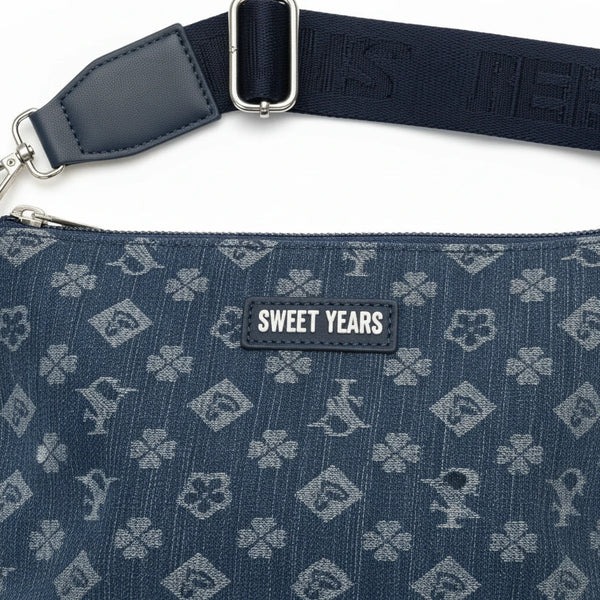 SWEET YEARS - Borsa borsetta pochette donna firmata tracolla logata jeans denim