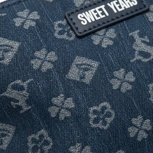 SWEET YEARS - Borsa borsetta pochette donna firmata tracolla logata jeans denim