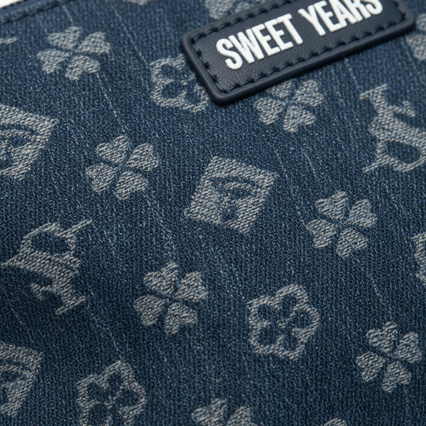SWEET YEARS - Borsa borsetta pochette donna firmata tracolla logata jeans denim
