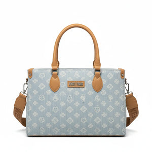 SWEET YEARS - Borsa shopping bauletto zip donna firmata tracolla logata jeans denim