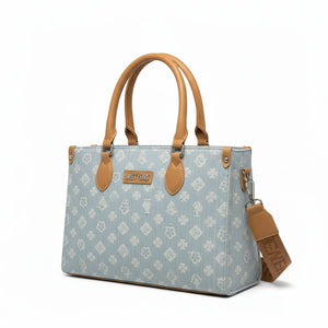 SWEET YEARS - Borsa shopping bauletto zip donna firmata tracolla logata jeans denim