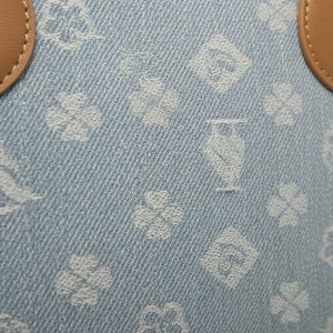 SWEET YEARS - Borsa shopping bauletto zip donna firmata tracolla logata jeans denim