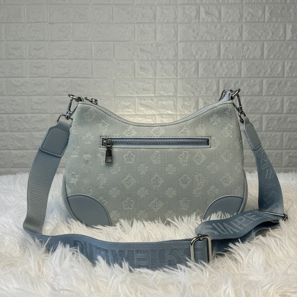 SWEET YEARS - Borsa borsetta mezzaluna donna firmata tracolla logata jeans denim