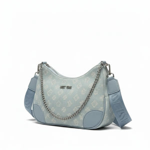 SWEET YEARS - Borsa borsetta mezzaluna donna firmata tracolla logata jeans denim