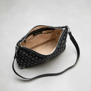 SWEET YEARS - Borsa hobo sacco bag grande zip donna firmata tracolla logata jeans denim