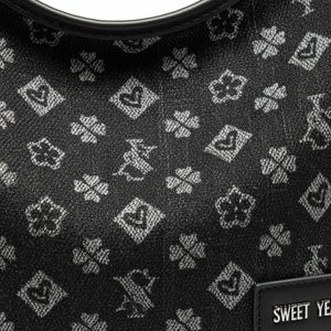 SWEET YEARS - Borsa hobo sacco bag grande zip donna firmata tracolla logata jeans denim