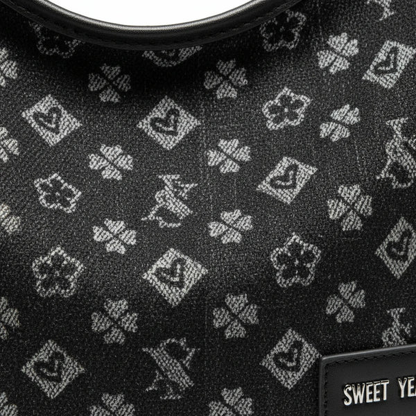 SWEET YEARS - Borsa hobo sacco bag grande zip donna firmata tracolla logata jeans denim
