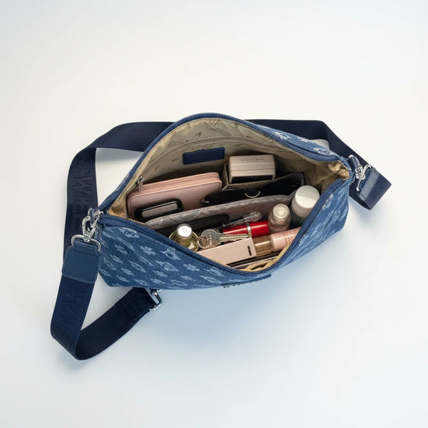 SWEET YEARS - Borsa borsetta pochette donna firmata tracolla logata jeans denim