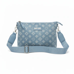 SWEET YEARS - Borsa borsetta pochette donna firmata tracolla logata jeans denim