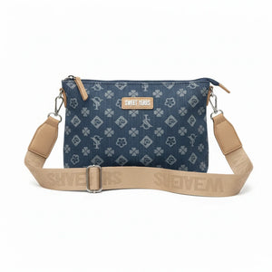 SWEET YEARS - Borsa borsetta pochette donna firmata tracolla logata jeans denim
