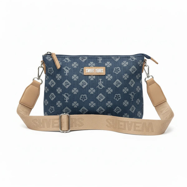 SWEET YEARS - Borsa borsetta pochette donna firmata tracolla logata jeans denim