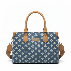 SWEET YEARS - Borsa shopping bauletto zip donna firmata tracolla logata jeans denim