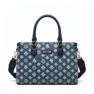 SWEET YEARS - Borsa shopping bauletto zip donna firmata tracolla logata jeans denim