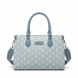 SWEET YEARS - Borsa shopping bauletto zip donna firmata tracolla logata jeans denim