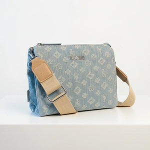 SWEET YEARS - Borsa borsetta bustina 3 tasche donna firmata tracolla logata jeans denim