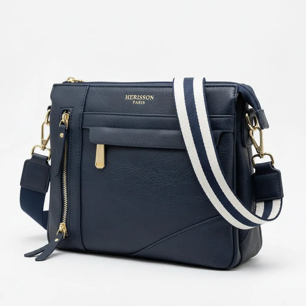 Herisson Firenze - Borsa borsetta bustina 3 tasche donna firmata tracolla logata simil pelle