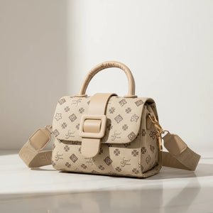 SWEET YEARS - Borsa borsetta clutch zip donna firmata tracolla logata simil pelle Motivo Quadrifogli e Fiori picche