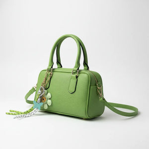La Intrepida - Borsa a bauletto baguette con charms borsetta firmata GYOIAMEA a mano tracolla