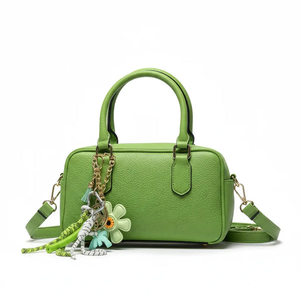 La Intrepida - Borsa a bauletto baguette con charms borsetta firmata GYOIAMEA a mano tracolla