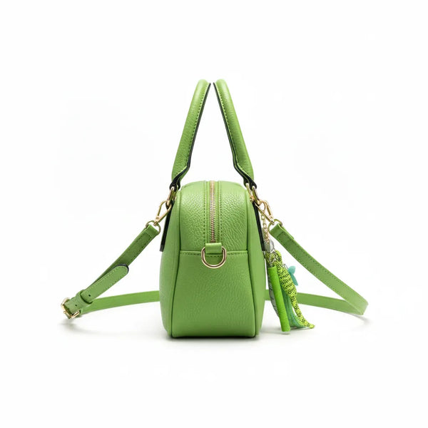 La Intrepida - Borsa a bauletto baguette con charms borsetta firmata GYOIAMEA a mano tracolla