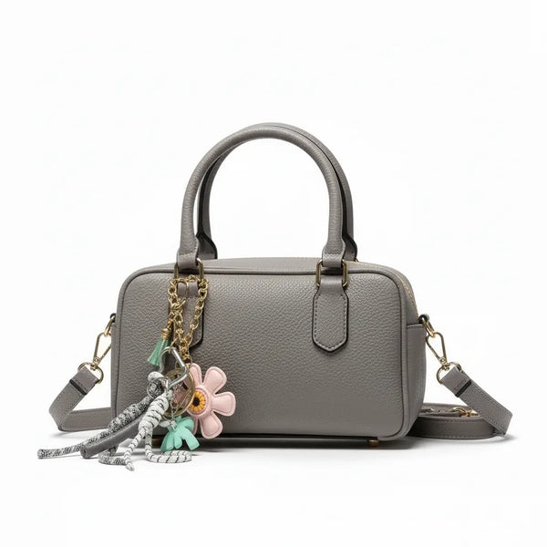 La Intrepida - Borsa a bauletto baguette con charms borsetta firmata GYOIAMEA a mano tracolla