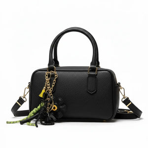 La Intrepida - Borsa a bauletto baguette con charms borsetta firmata GYOIAMEA a mano tracolla