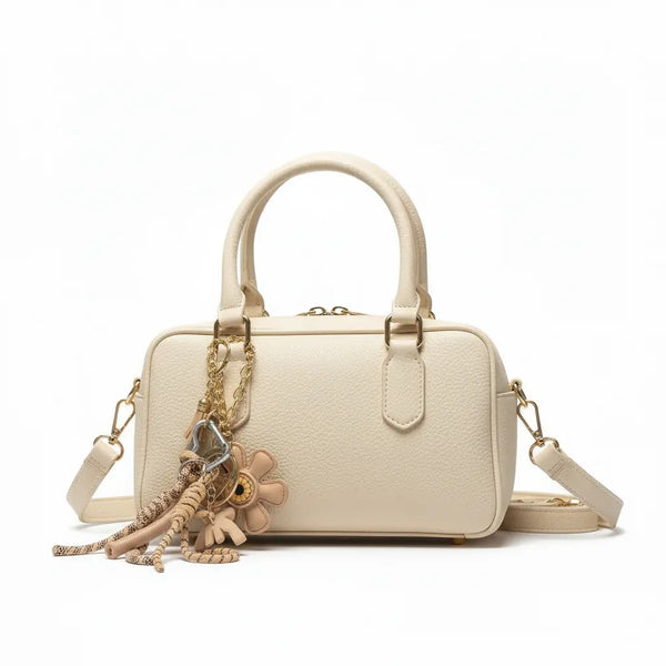 La Intrepida - Borsa a bauletto baguette con charms borsetta firmata GYOIAMEA a mano tracolla