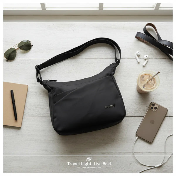 Charro - Borsa Tracolla Donna in Nylon Multitasche. Impermeabile e Leggera