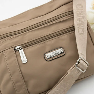 Charro - Borsa 5 tasche zip Tracolla Donna in Nylon Multitasche. Impermeabile e Leggera