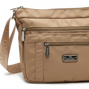 Charro - Borsa 5 tasche zip Tracolla Donna in Nylon Multitasche. Impermeabile e Leggera
