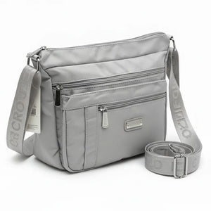Charro - Borsa 5 tasche zip Tracolla Donna in Nylon Multitasche. Impermeabile e Leggera