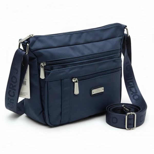 Charro - Borsa 5 tasche zip Tracolla Donna in Nylon Multitasche. Impermeabile e Leggera