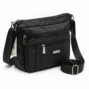 Charro - Borsa 5 tasche zip Tracolla Donna in Nylon Multitasche. Impermeabile e Leggera