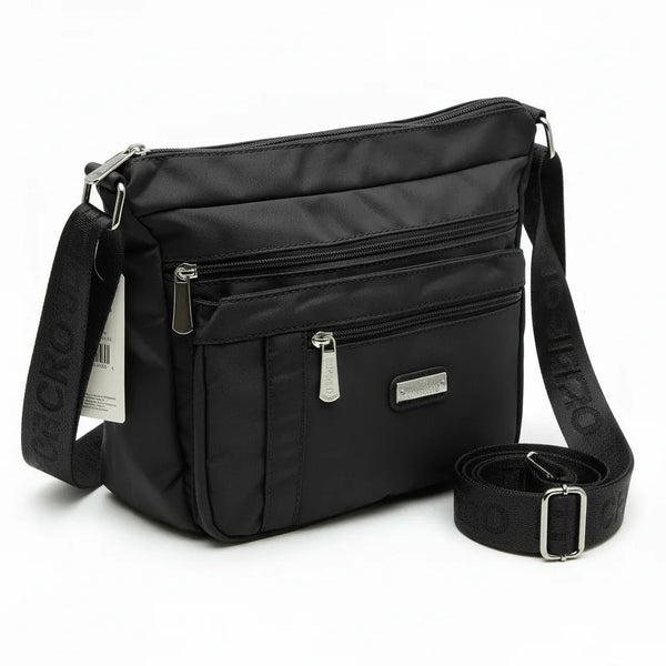 Charro - Borsa 5 tasche zip Tracolla Donna in Nylon Multitasche. Impermeabile e Leggera