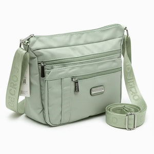 Charro - Borsa 5 tasche zip Tracolla Donna in Nylon Multitasche. Impermeabile e Leggera
