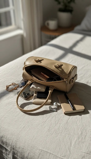 COCONUDA - Borsa a bauletto firmata a spalla tracolla casual simil pelle baguette tasche laterali