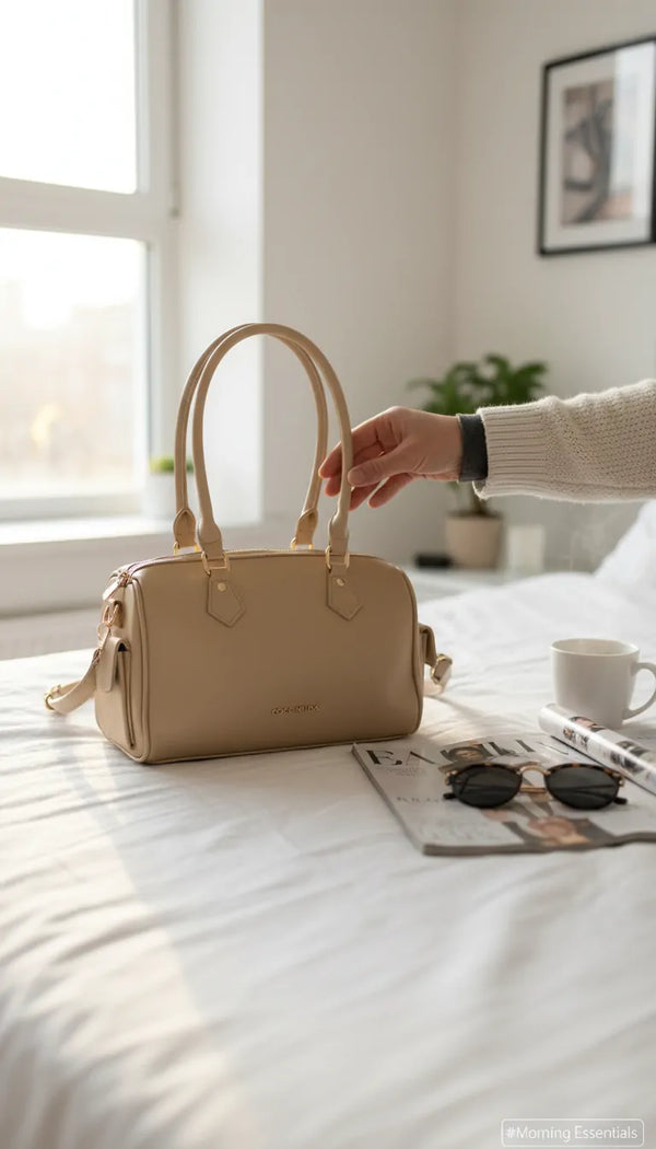 COCONUDA - Borsa a bauletto firmata a spalla tracolla casual simil pelle baguette tasche laterali