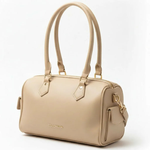 COCONUDA - Borsa a bauletto firmata a spalla tracolla casual simil pelle baguette tasche laterali