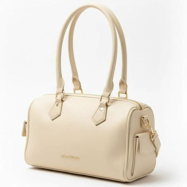 COCONUDA - Borsa a bauletto firmata a spalla tracolla casual simil pelle baguette tasche laterali