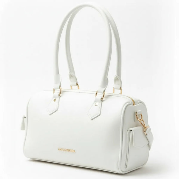 COCONUDA - Borsa a bauletto firmata a spalla tracolla casual simil pelle baguette tasche laterali