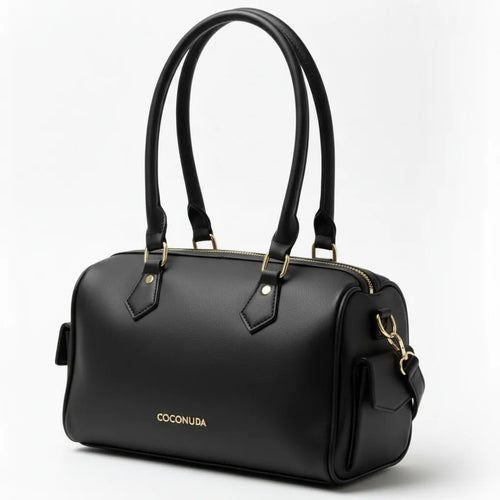 COCONUDA - Borsa a bauletto firmata a spalla tracolla casual simil pelle baguette tasche laterali