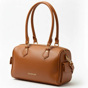 COCONUDA - Borsa a bauletto firmata a spalla tracolla casual simil pelle baguette tasche laterali