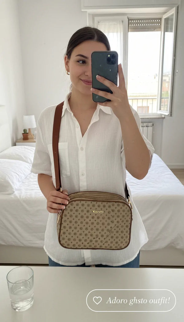 Borsa firmata YYcoveri multi tasche capiente donna tracolla fantasia piccola borsetta