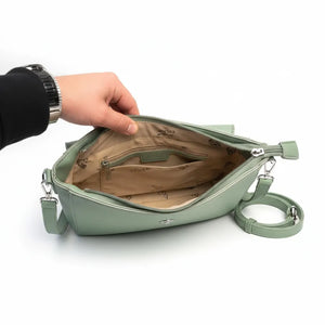 CHARRO - Borsa borsetta donna a tracolla firmata Modello Saddle Morsetto postina