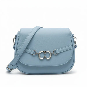 CHARRO - Borsa borsetta donna a tracolla firmata Modello Saddle Morsetto postina