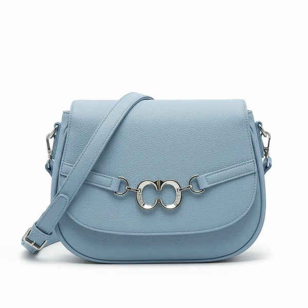 CHARRO - Borsa borsetta donna a tracolla firmata Modello Saddle Morsetto postina